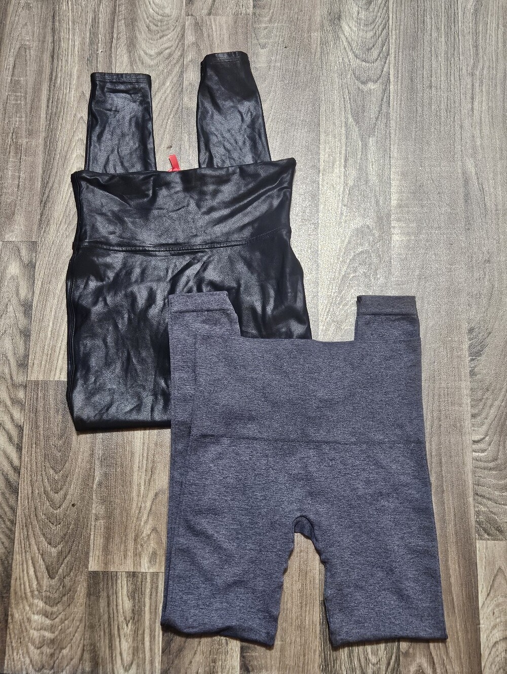 Spanx 2 Pair LAMN Everyday Seamless Leggings 1 Black 1 Gray High Rise SZ M